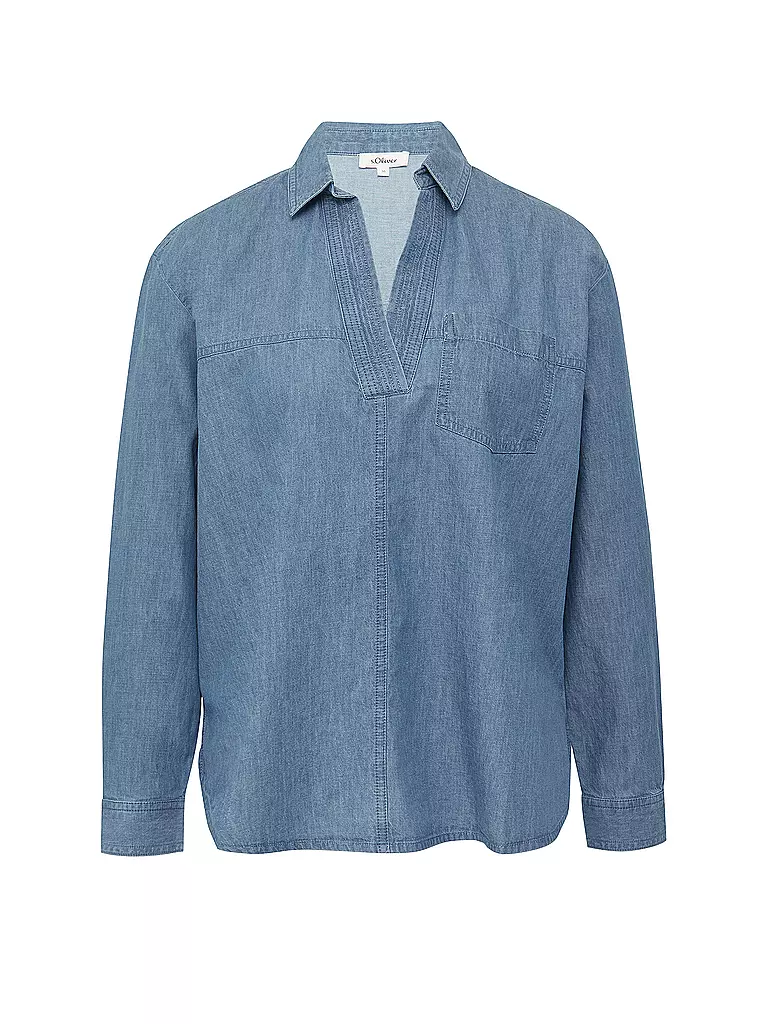 S.OLIVER | Jeansbluse  | blau