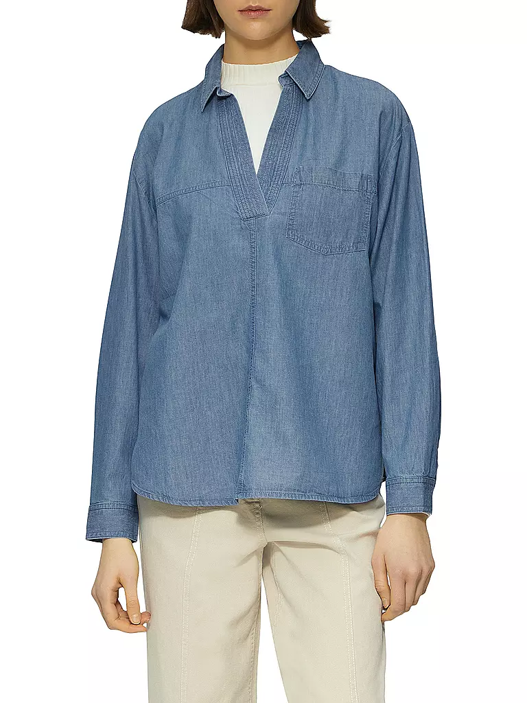 S.OLIVER | Jeansbluse  | blau