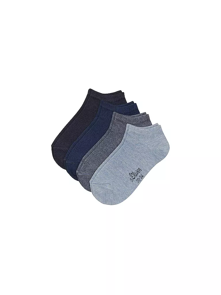 S.OLIVER | Kinder Sneakersocken 4er Pkg stone mix | blau