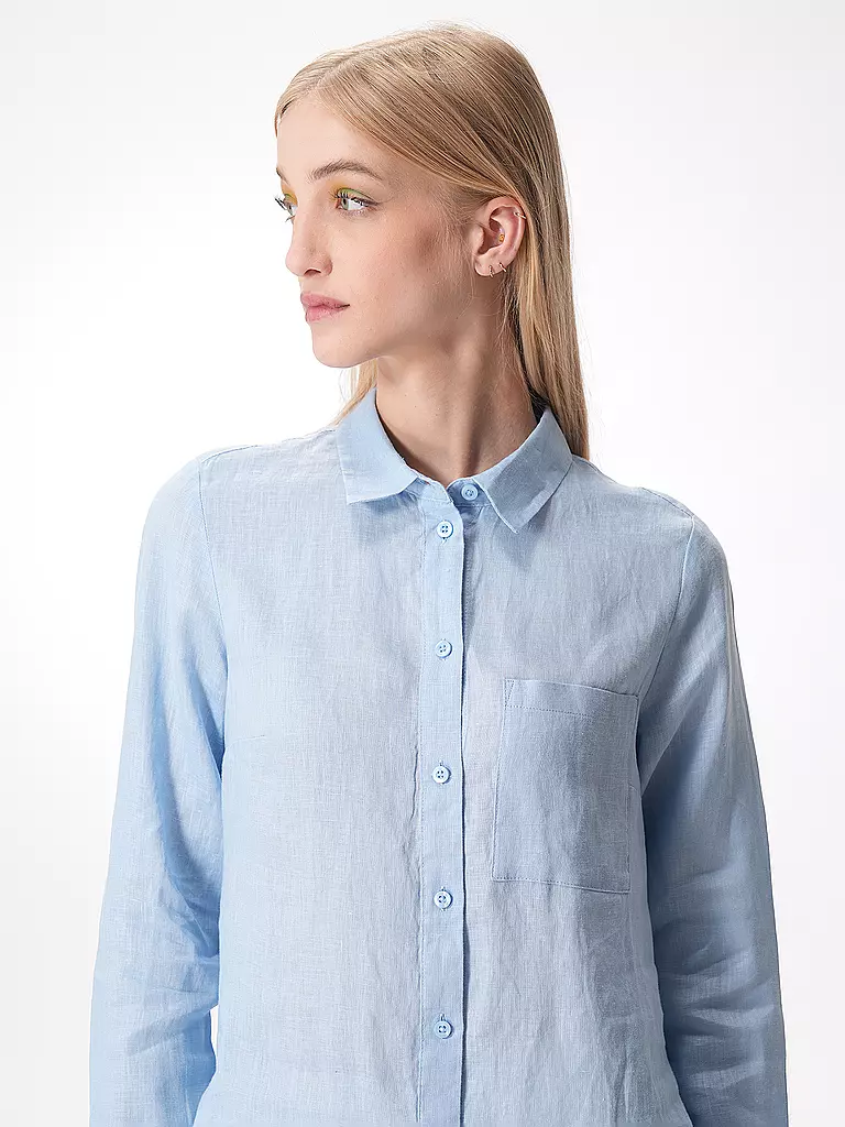 S.OLIVER | Leinenbluse  | blau