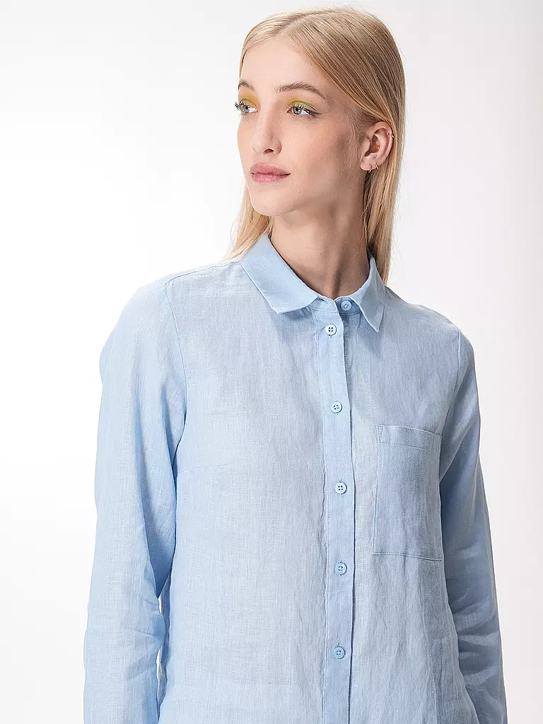 S.OLIVER | Leinenbluse  | blau