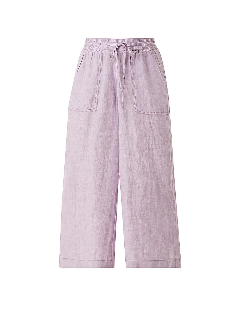 S.OLIVER | Leinenhose Wide Leg 3/4 | lila