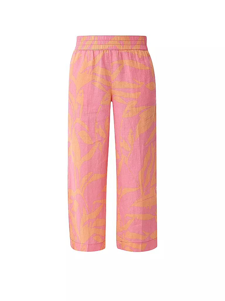 S.OLIVER | Leinenhose Wide Leg 7/8 | pink