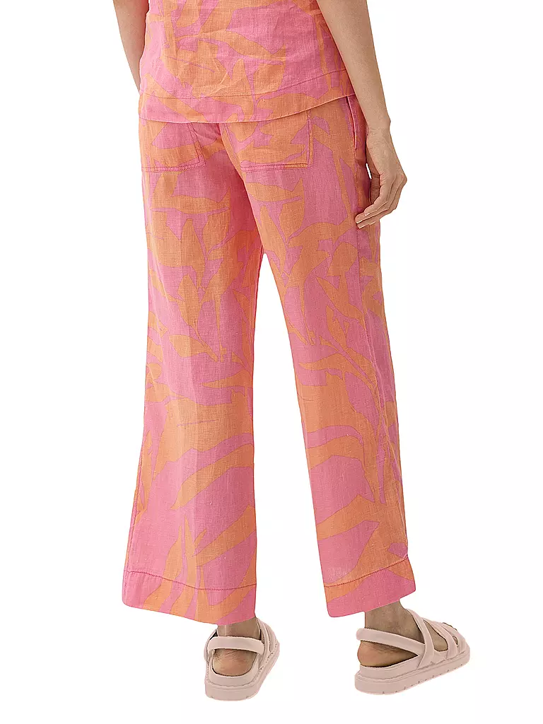 S.OLIVER | Leinenhose Wide Leg 7/8 | pink