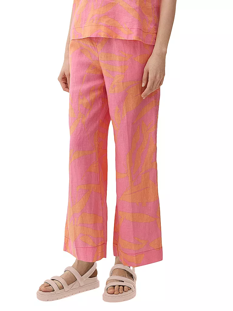 S.OLIVER | Leinenhose Wide Leg 7/8 | pink