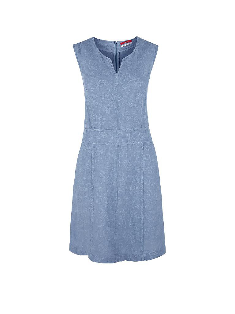 S.OLIVER Leinenkleid blau