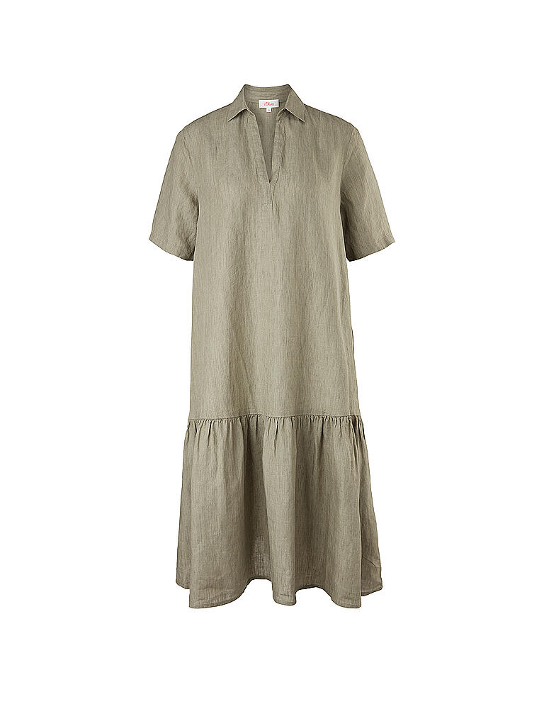 S.OLIVER | Leinenkleid | olive