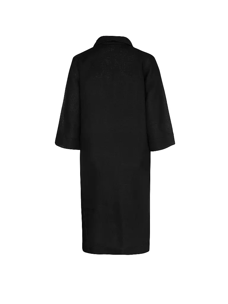 S.OLIVER | Leinenkleid | schwarz