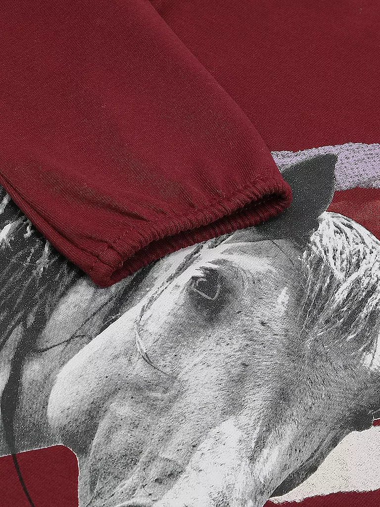 S.OLIVER | Mädchen Langarmshirt PFERD | dunkelrot