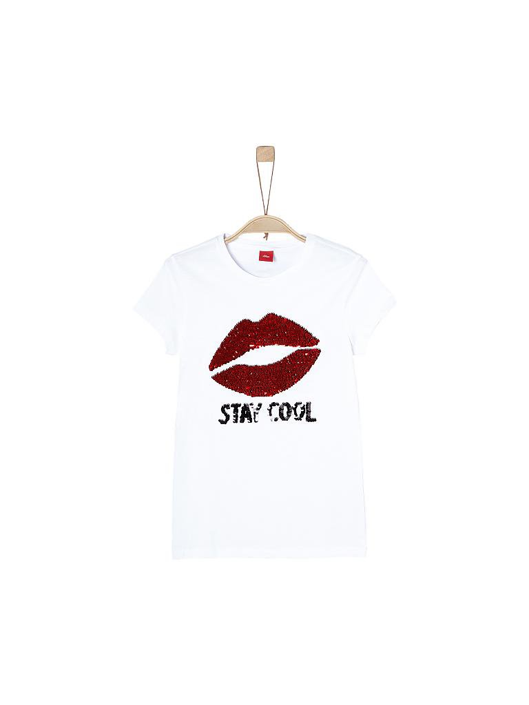 S.OLIVER | Mädchen-T-Shirt mit Wendepailletten Regular-Fit | 