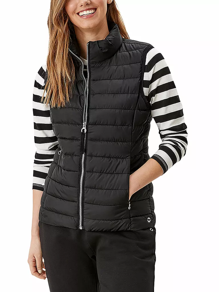 S.OLIVER | Steppgilet | schwarz