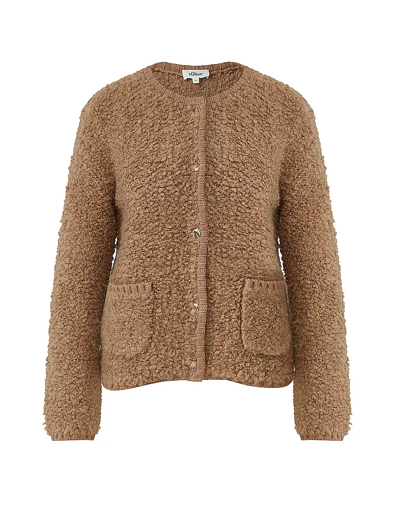 S.OLIVER | Strickjacke  | hellbraun