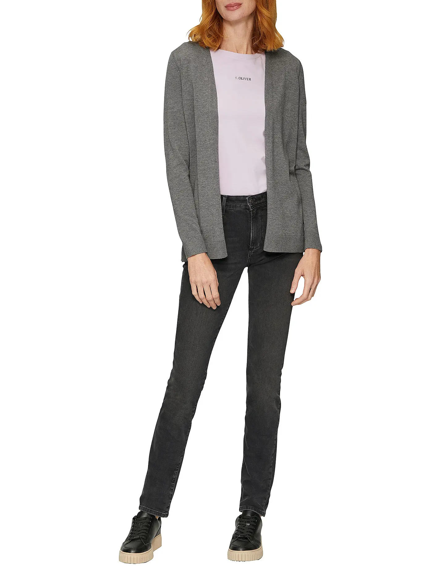 S.OLIVER | Strickjacke  | grau