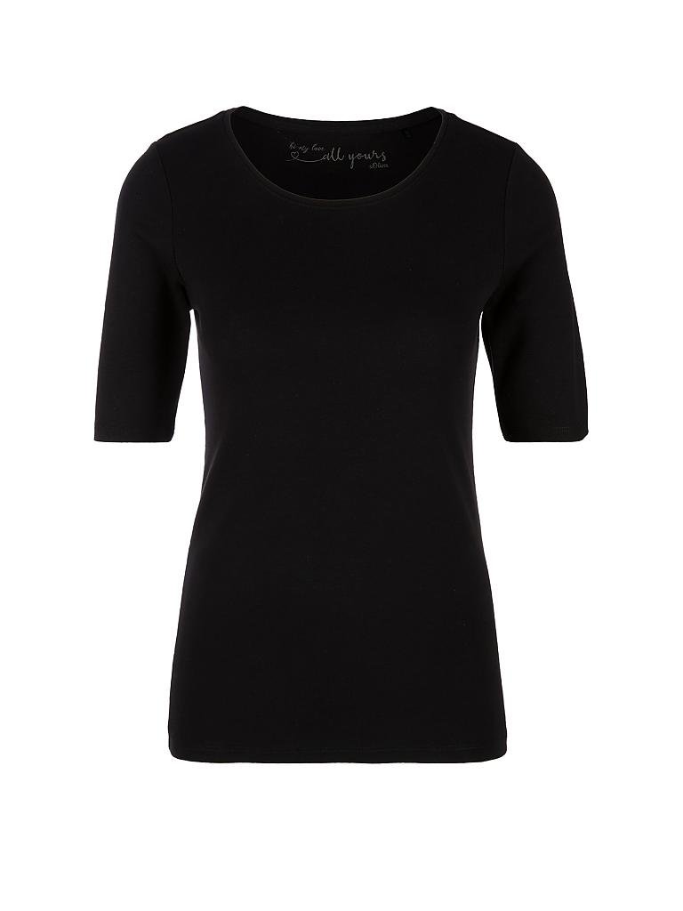 S.OLIVER | T Shirt Slim Fit | schwarz