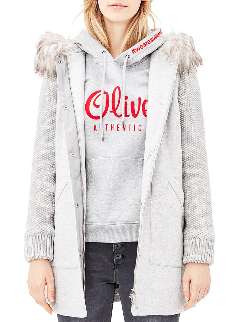 S.OLIVER | Wollmantel mit Strickärmeln | 