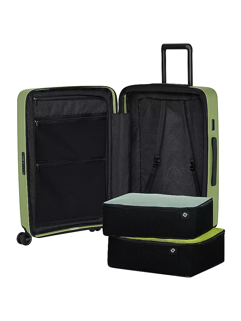SAMSONITE | Trolley  RESTACKD SPINNER 68cm erweiterbar wasabi | dunkelgrün