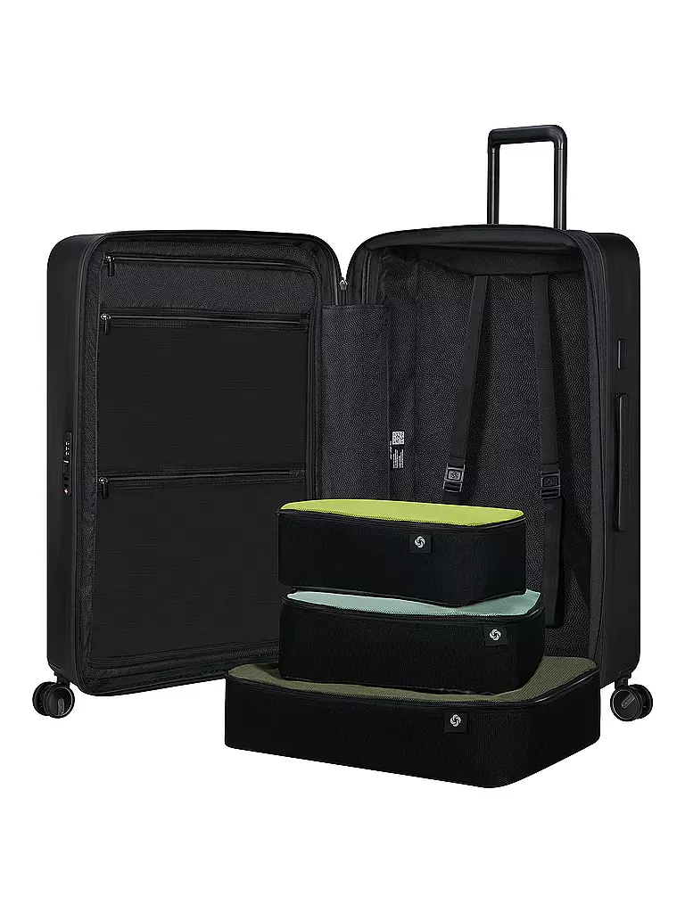 SAMSONITE | Trolley  RESTACKD SPINNER 75cm erweiterbar black | hellblau