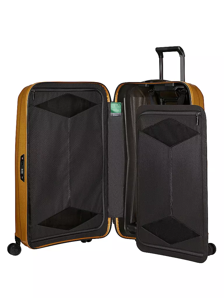 SAMSONITE | Trolley 77cm MAJOR-LITE SPINNER saffron yellow | schwarz