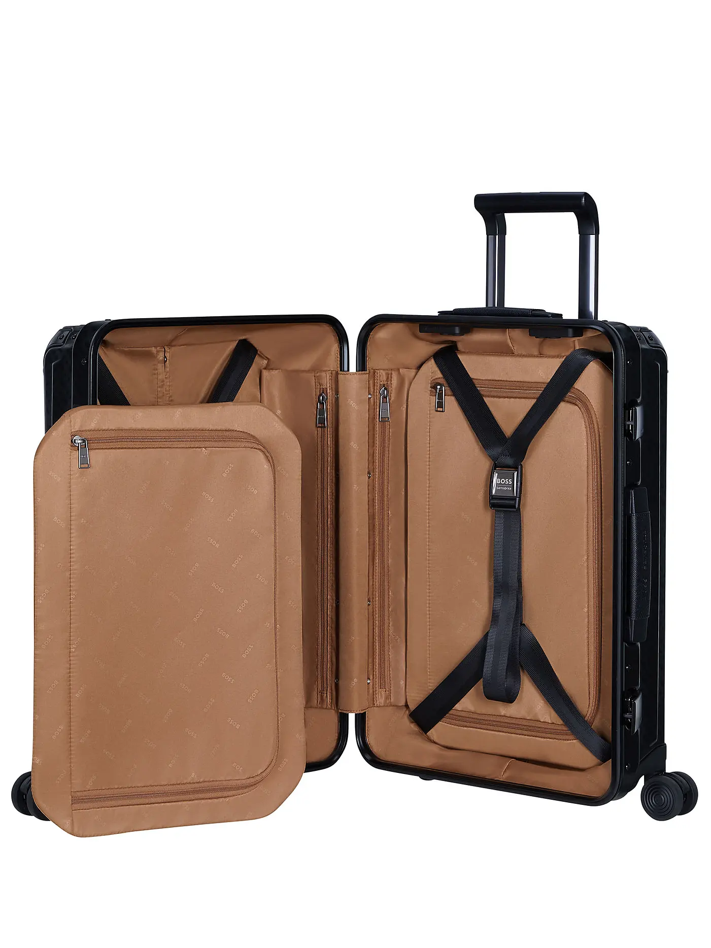 SAMSONITE | Trolley BOSS SPINNER 55cm graphite monogram | schwarz