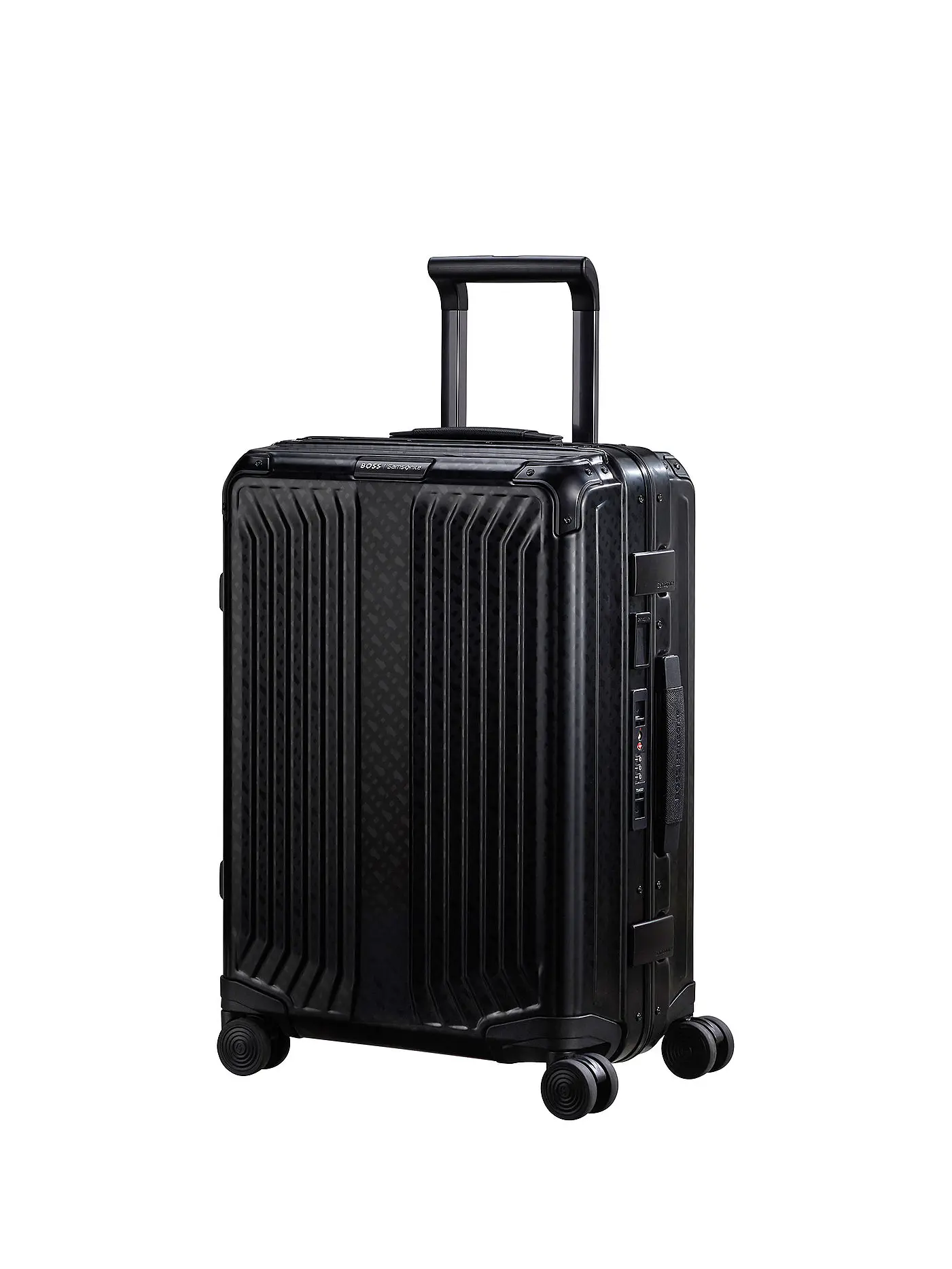 SAMSONITE | Trolley BOSS SPINNER 55cm graphite monogram | schwarz