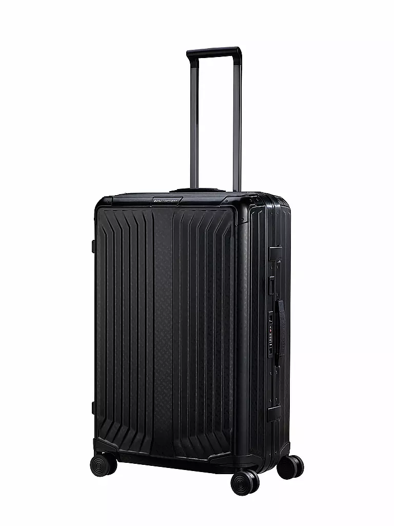 SAMSONITE | Trolley BOSS SPINNER 76cm graphite monogram | schwarz