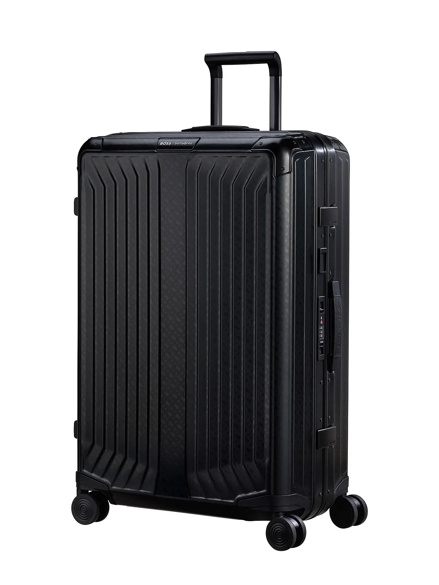 SAMSONITE | Trolley BOSS SPINNER 76cm graphite monogram | schwarz
