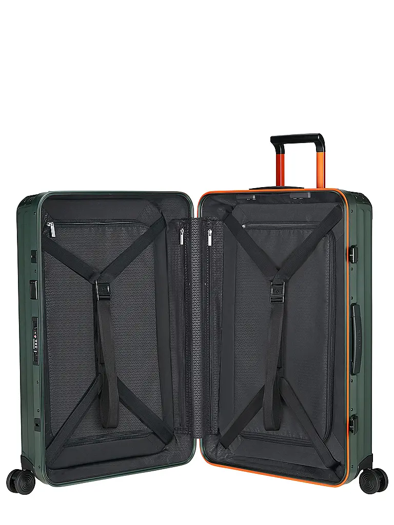 SAMSONITE | Trolley LITE BOX ALU™" 75cm Sage / Orange | dunkelgrün