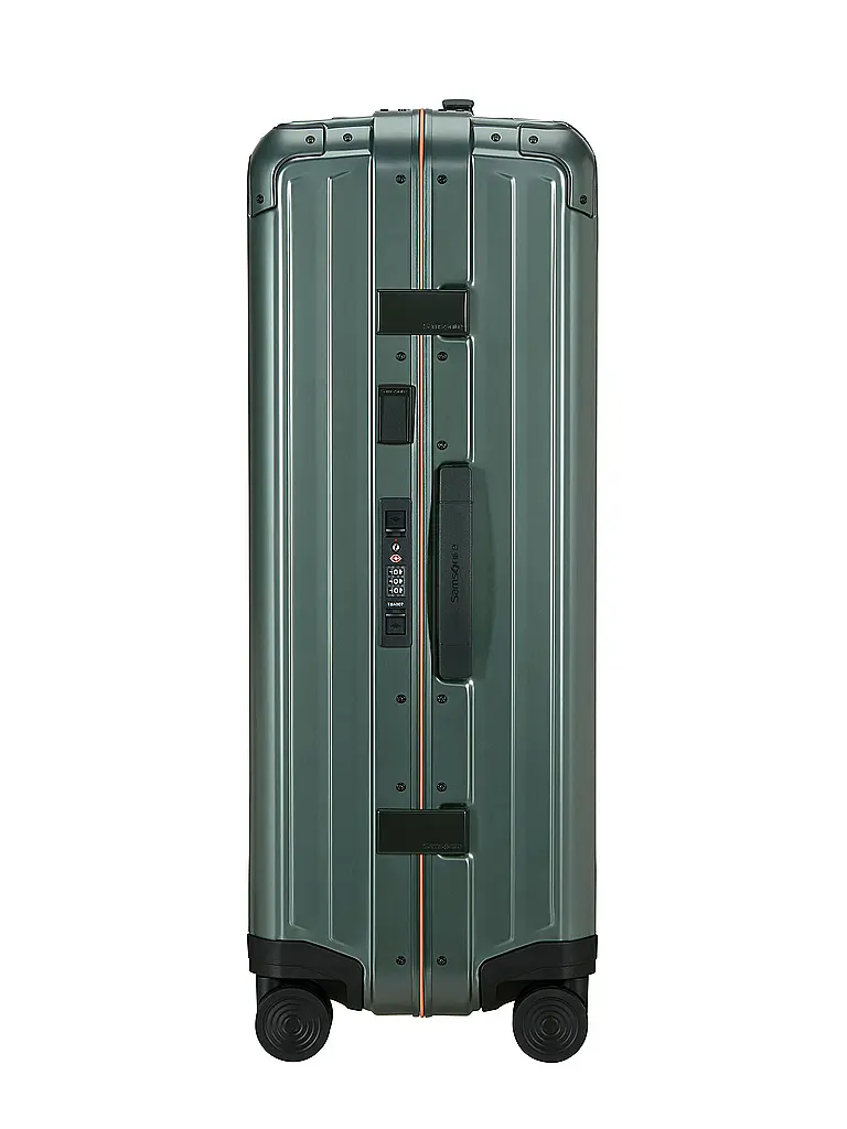 SAMSONITE | Trolley LITE BOX ALU™" 75cm Sage / Orange | dunkelgrün