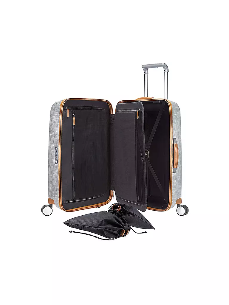 SAMSONITE | Trolley LITE-CUBE DLX SPINNER 55cm (61242 1004 Aluminium) | silber