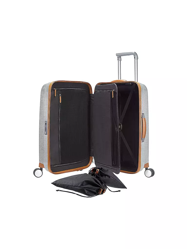 SAMSONITE | Trolley mit 4 Rollen 76cm "Lite-Cube DLX" 61244 (Aluminium) | silber