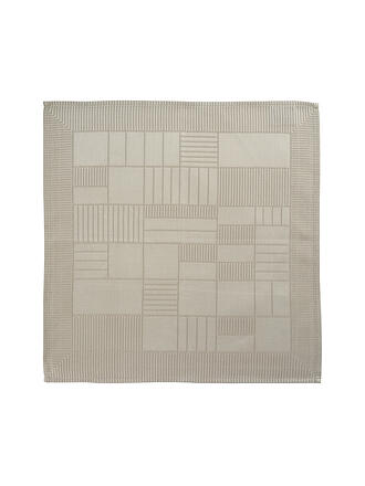 SANDER | Mitteldecke Lexie Damast 95x95cm Moonbeam