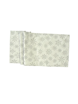 SANDER |  Weihnachts Tischläufer 50x140cm CRISTALLO LUCE Ecru/Silver
