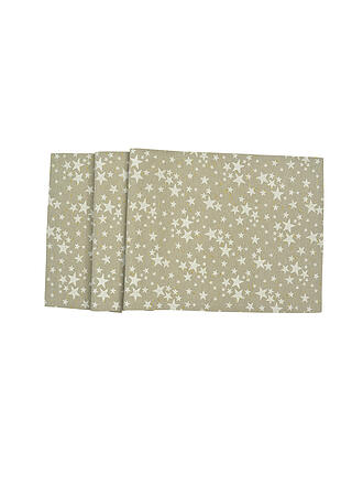 SANDER | Weichnachts Tischläufer 50x140cm STELLE D'ORO Taupe
