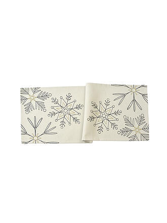 SANDER |  Weihnachts Tischläufer 50x138cm SNOWFLAKES Creme