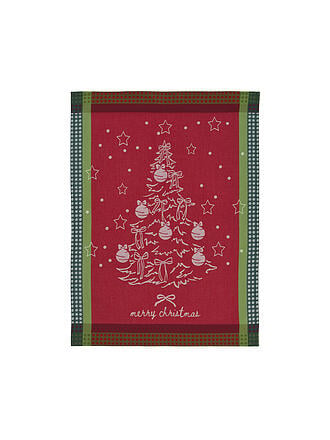 SANDER | Weihnachts Geschirrtuch 50x70cm  JOLLY TIME Rot