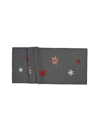 SANDER | Weihnachts Tischläufer 50x150cm STAR Graphit