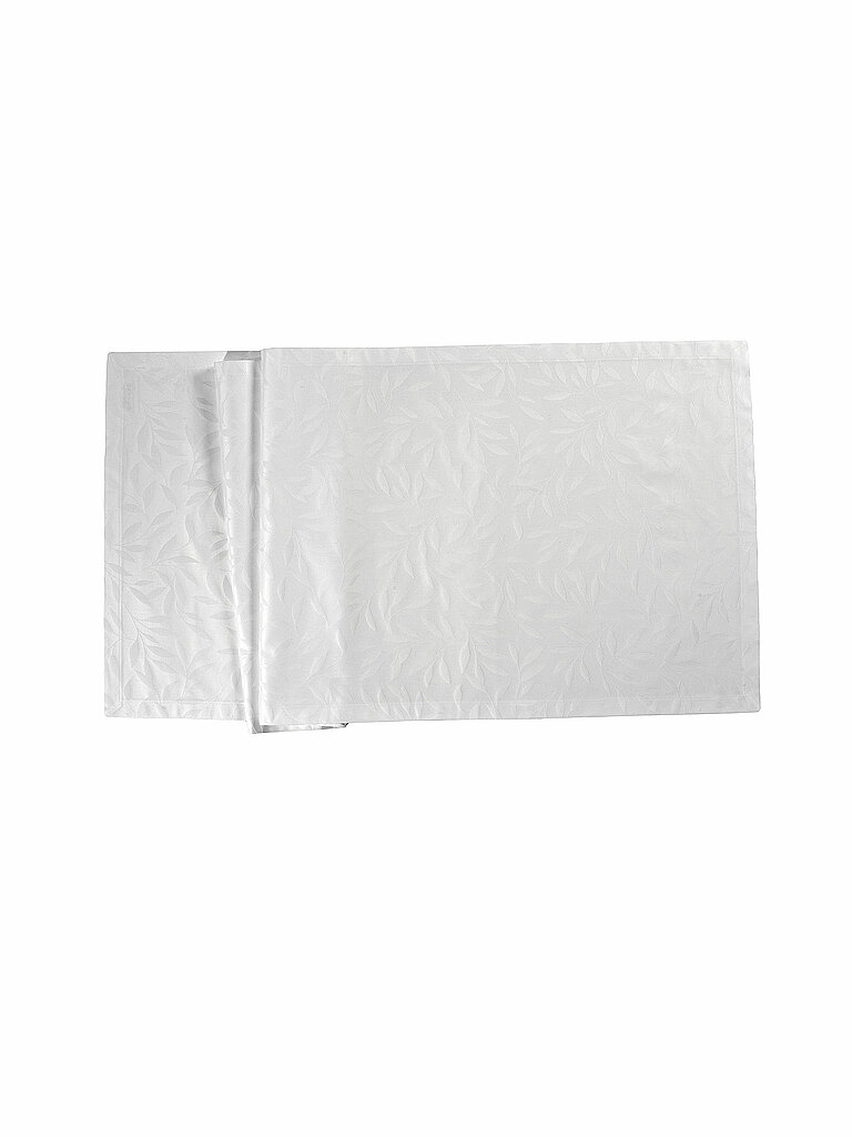 SANDER Tischläufer COMO DAMAST 50x140cm Weiss weiss