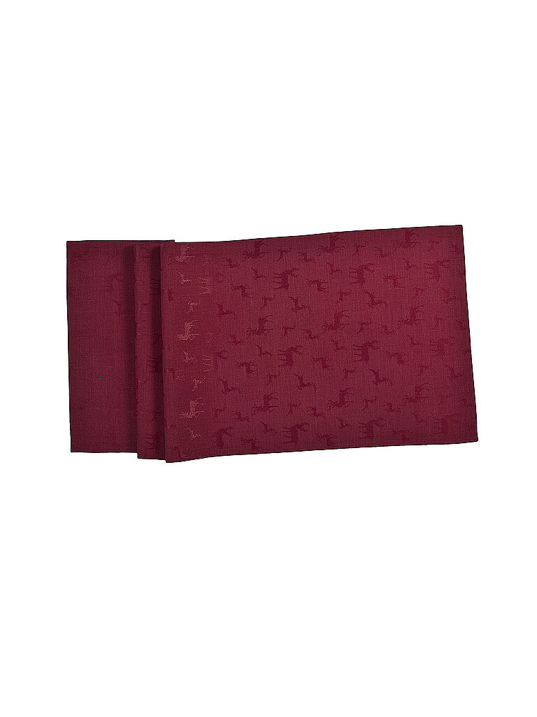 SANDER Weihnachts Tischläufer 50x140cm  NOVA LOFT JACQUARD Burgundy dunkelrot