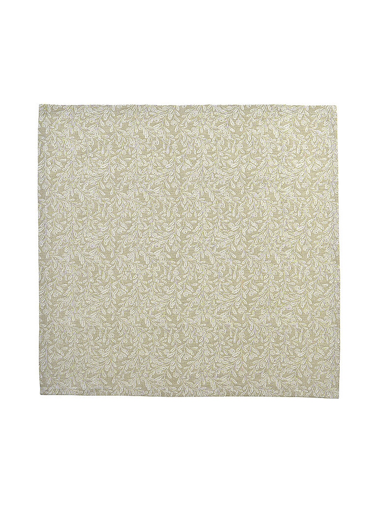 SANDER Weihnachts Mitteldecke 85x85cm FRONDA LINO Beige/Gold beige