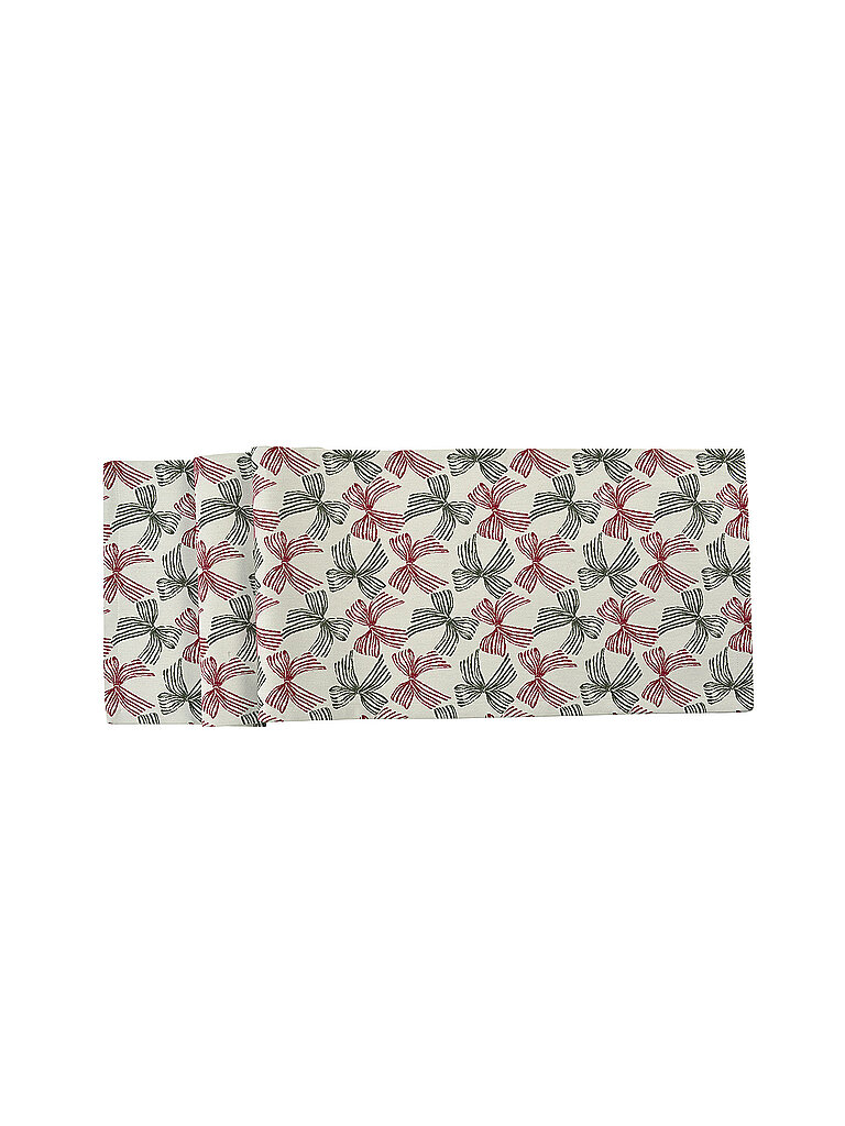 SANDER Weihnachts Mitteldecke 85x85cm BOWS Rot/Gruen rot
