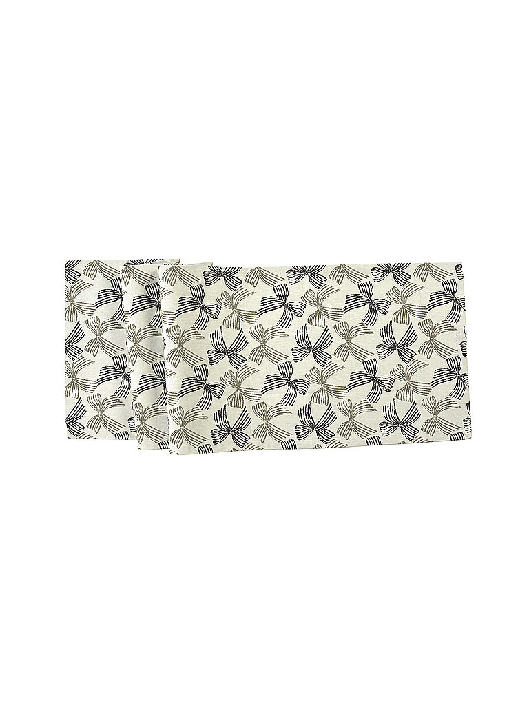 SANDER Nappe de Noël 85x85cm BOWS Taupe/Anthracite gris