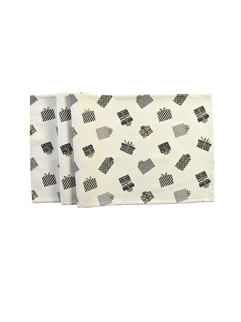 SANDER Chemin de table de Noël 50x138cm PACCHI Taupe /Anthracite gris
