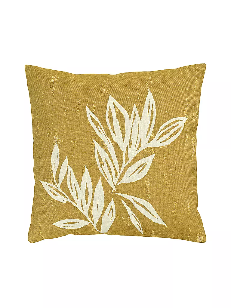 SANDER | Kissenhülle 50x50cm BIG LEAVES Honey | camel