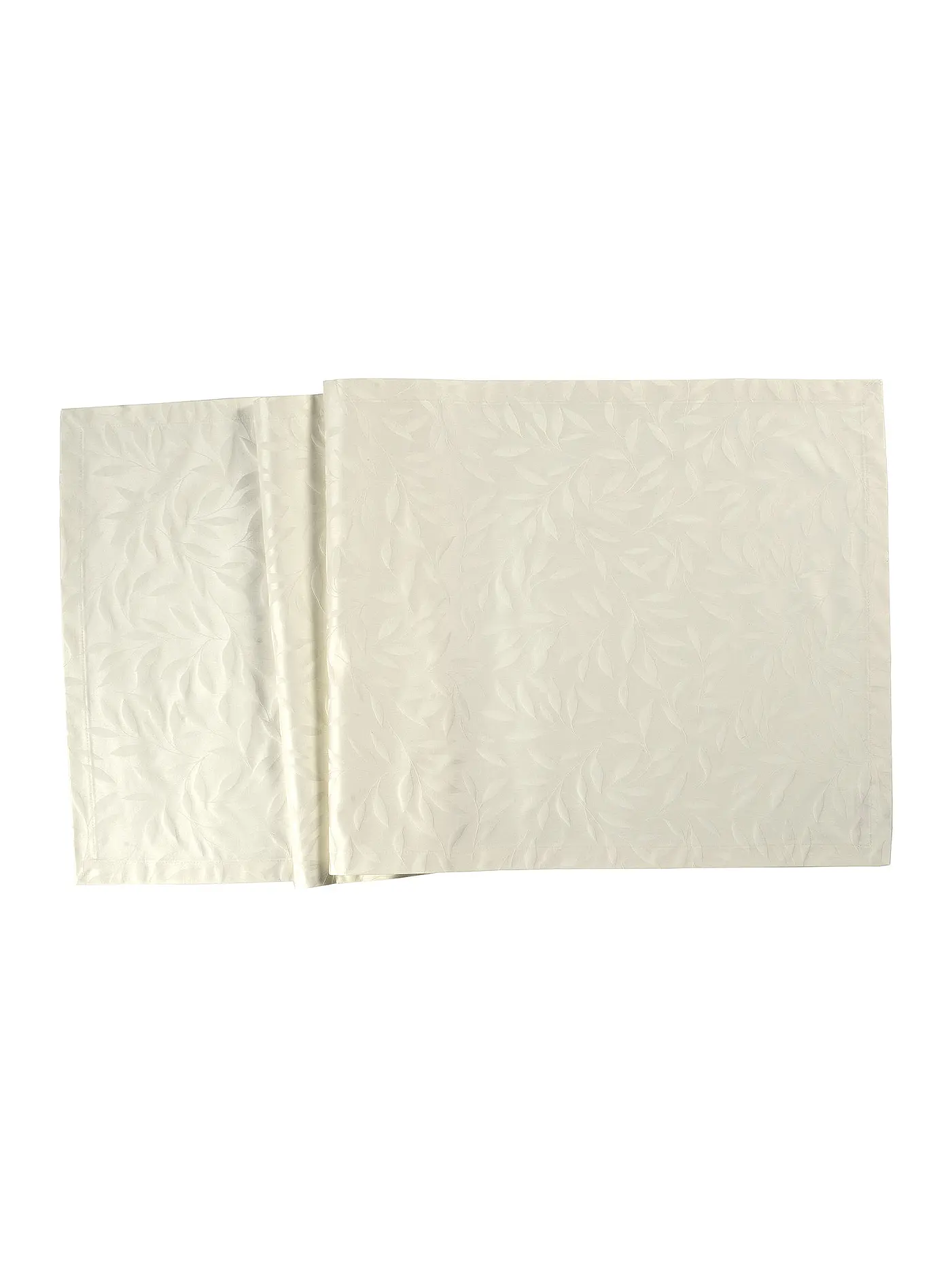 SANDER | Mitteldecke COMO DAMAST 90x90cm Weiss | beige
