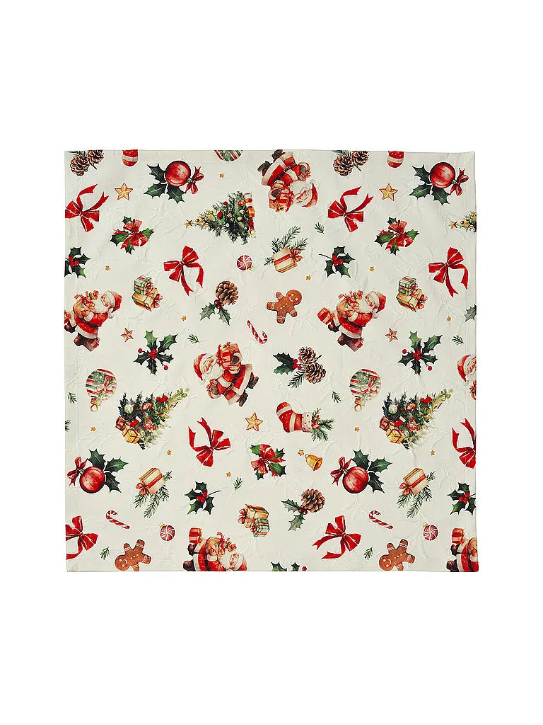 SANDER | Weihnachts Mitteldecke 85x85cm CAPTAIN REINDEER  Orignal | Creme