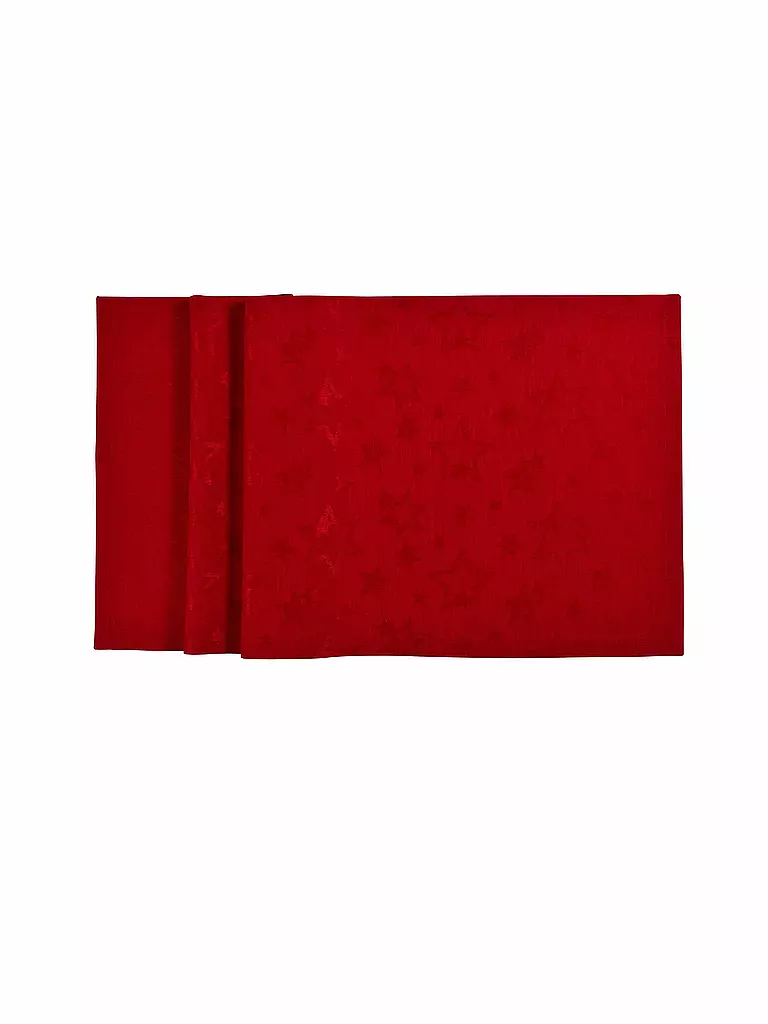 SANDER | Weihnachts Tischläufer Cosmo 50x140cm Rot | rot