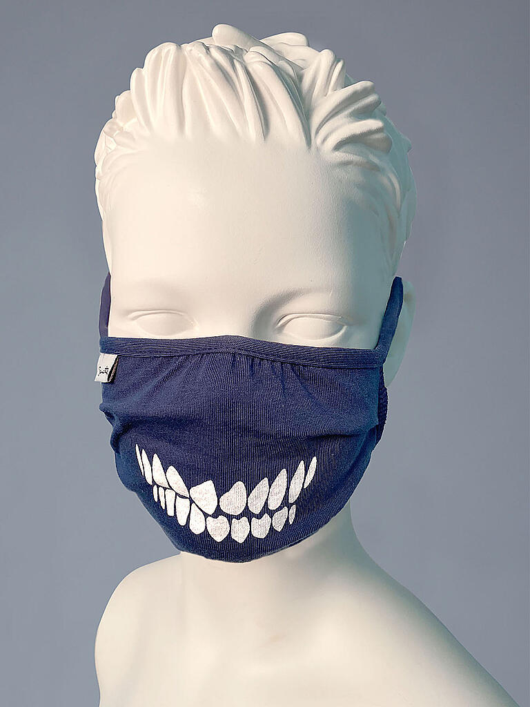 SANETTA | Jungen Mund-Nasen-Maske 2er Pkg Gebiss | schwarz