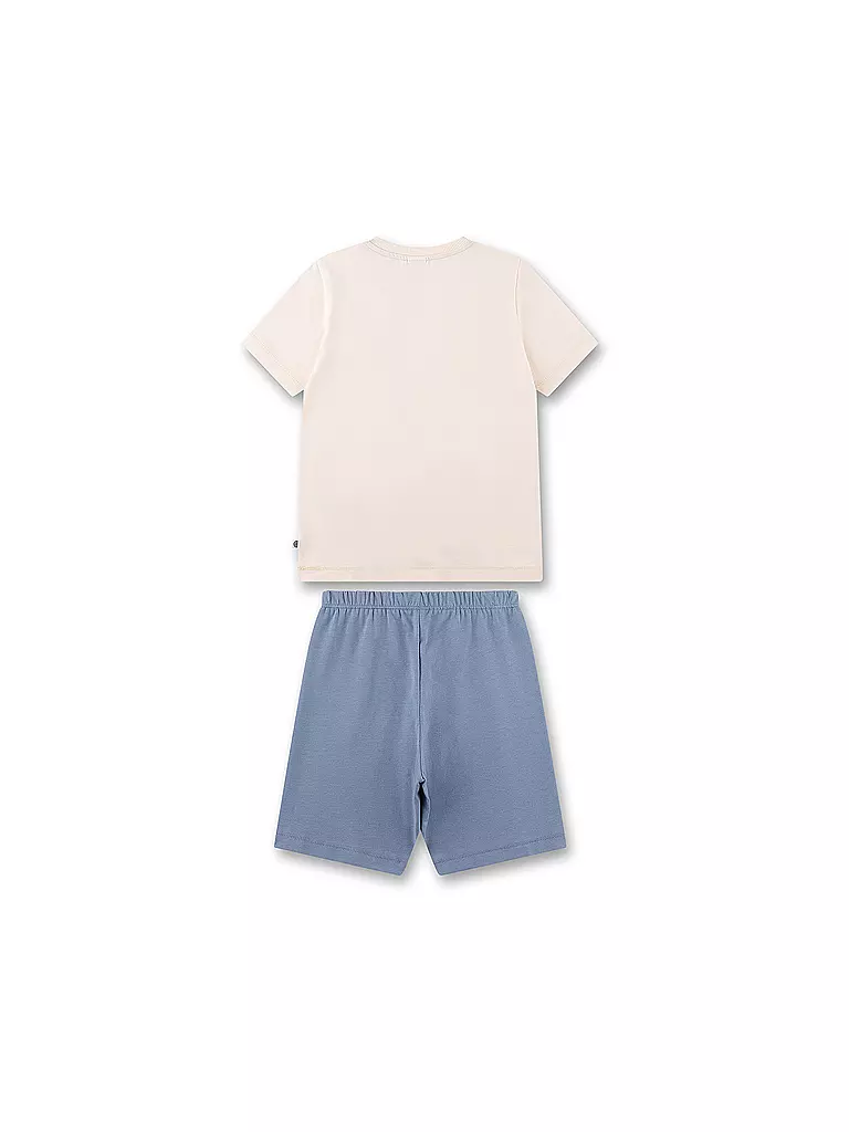 SANETTA | Jungen Pyjama Set 2-teilig (T-Shirt und Shorts) | creme