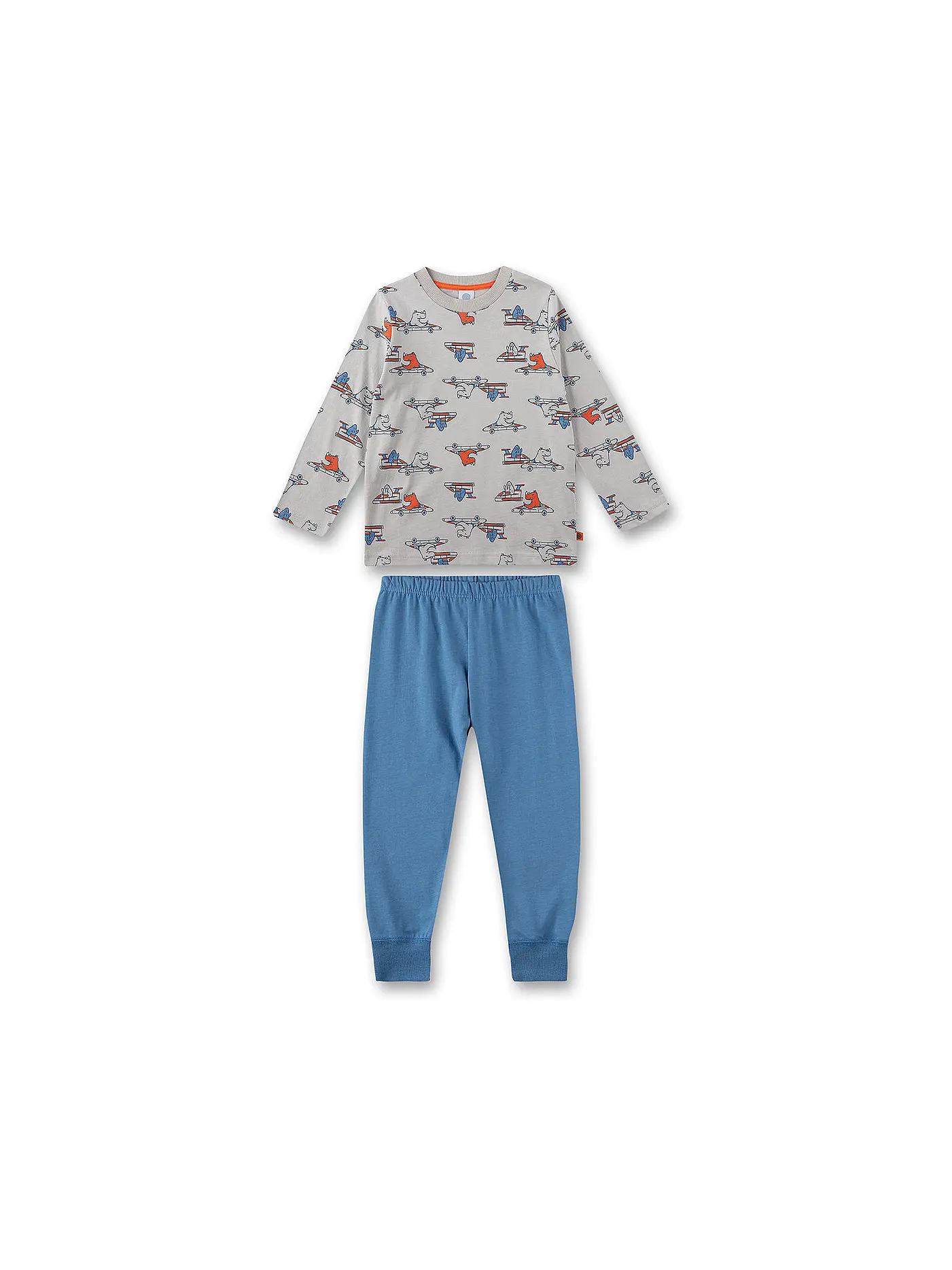 SANETTA | Jungen Pyjama | hellgrau