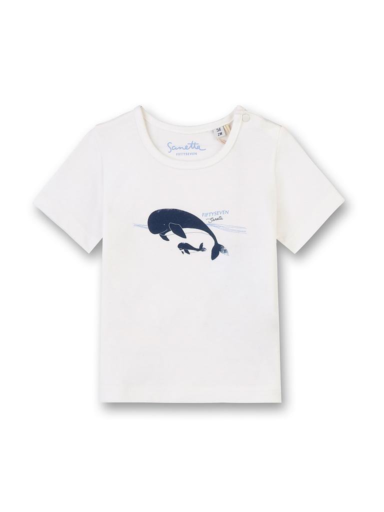 SANETTA | Jungen-Babyshirt "Wal" | weiß